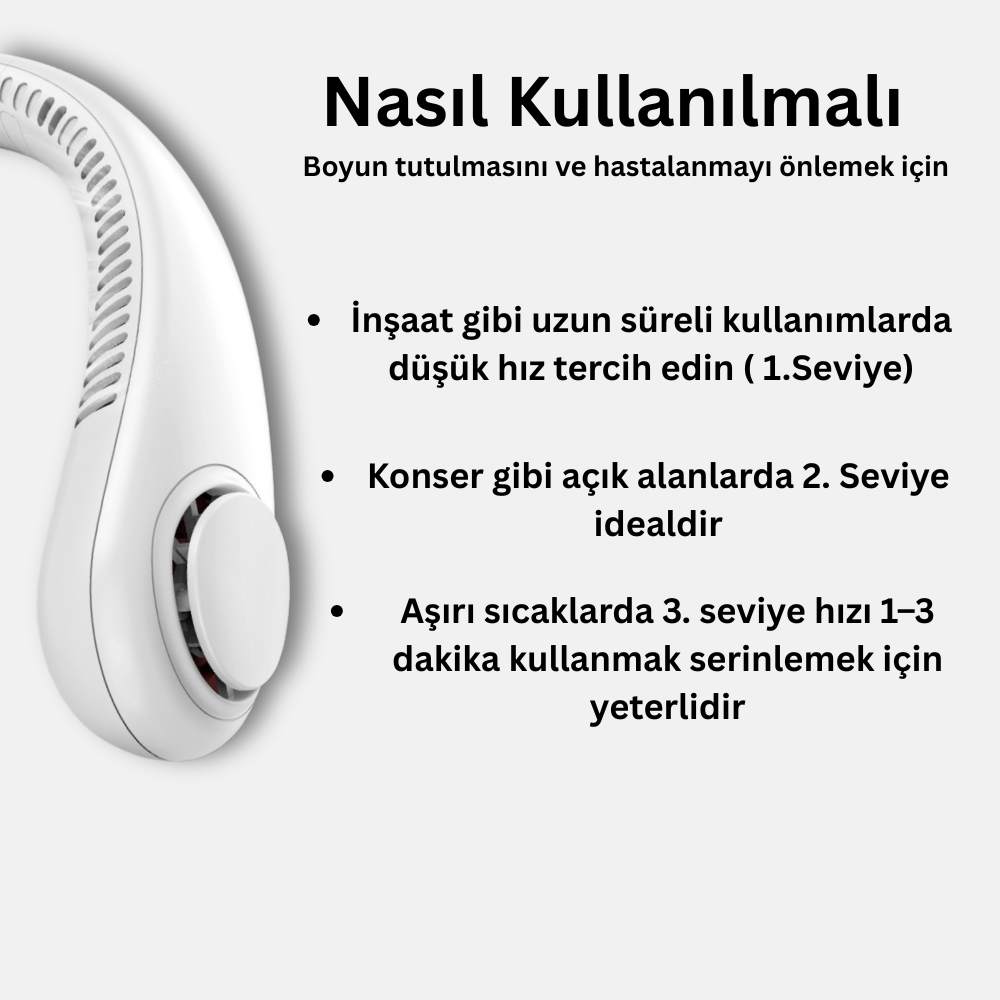 Şarjlı Boyun Fanı  | Daha Serin ve Rahat Yaz için